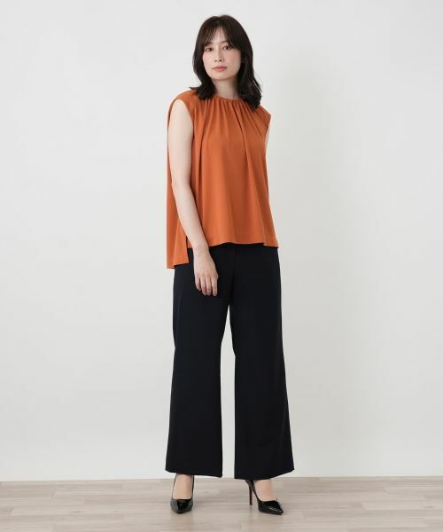 Leilian / レリアン カットソー | ノースリーブギャザーブラウス | 詳細10