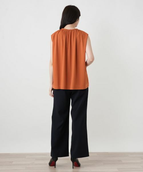 Leilian / レリアン カットソー | ノースリーブギャザーブラウス | 詳細12