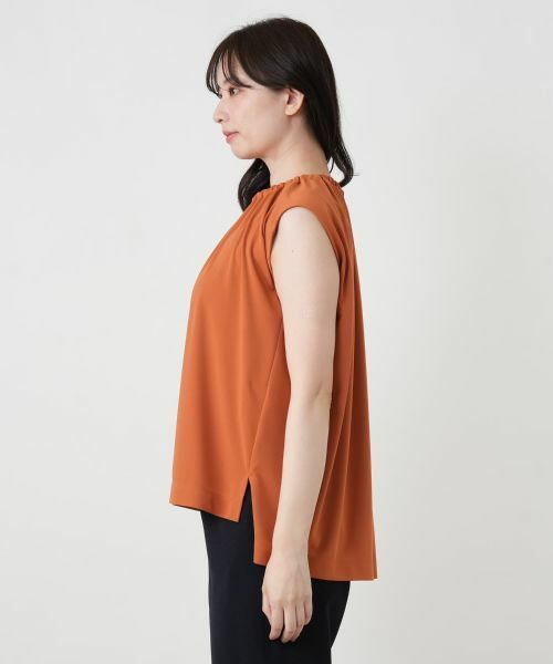 Leilian / レリアン カットソー | ノースリーブギャザーブラウス | 詳細14