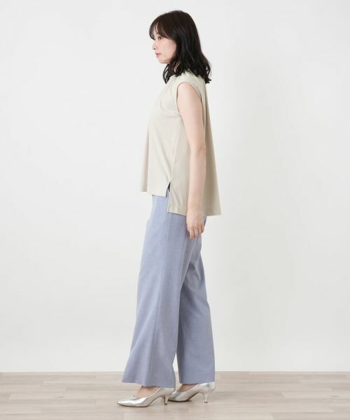 Leilian / レリアン カットソー | ノースリーブギャザーブラウス | 詳細2