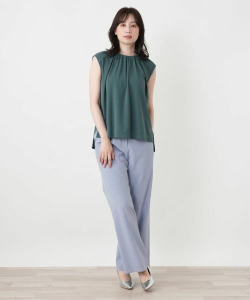Leilian / レリアン カットソー | ノースリーブギャザーブラウス | 詳細4