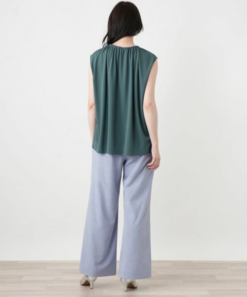 Leilian / レリアン カットソー | ノースリーブギャザーブラウス | 詳細6