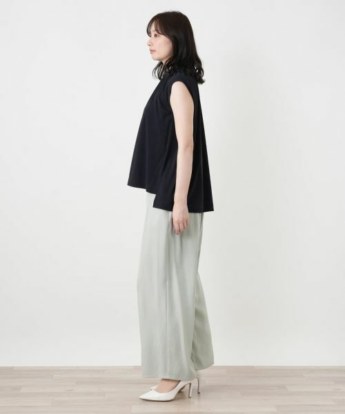 Leilian / レリアン カットソー | ノースリーブギャザーブラウス | 詳細8