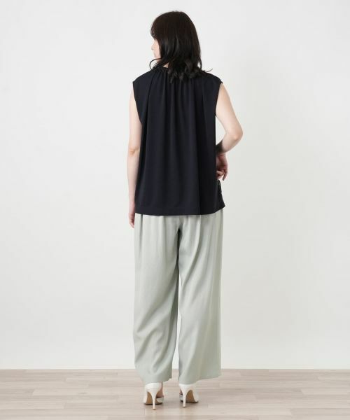 Leilian / レリアン カットソー | ノースリーブギャザーブラウス | 詳細9