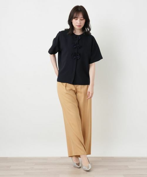 Leilian / レリアン シャツ・ブラウス | フラワーモチーフ比翼ブラウス | 詳細10