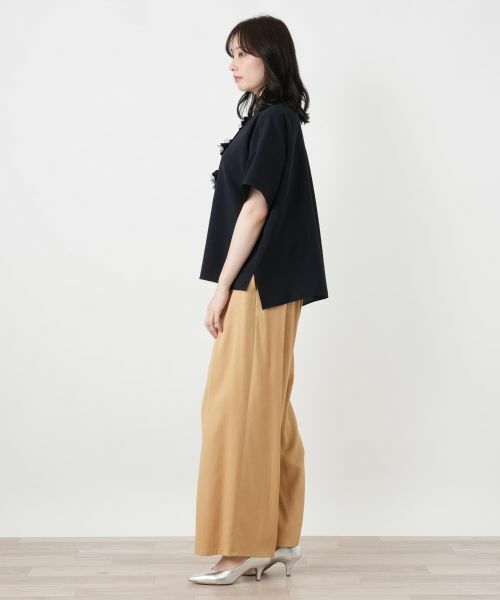 Leilian / レリアン シャツ・ブラウス | フラワーモチーフ比翼ブラウス | 詳細11