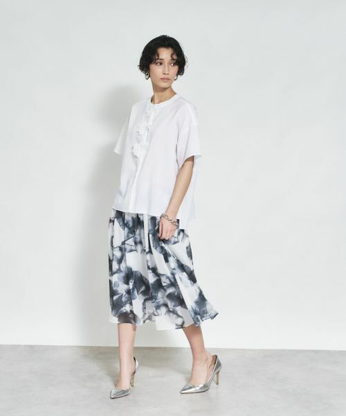 Leilian / レリアン シャツ・ブラウス | フラワーモチーフ比翼ブラウス | 詳細2