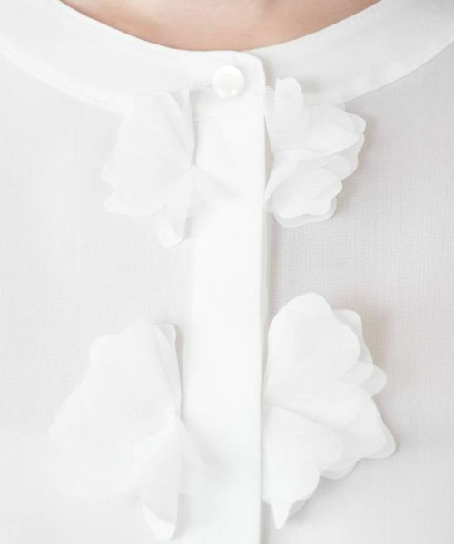 Leilian / レリアン シャツ・ブラウス | フラワーモチーフ比翼ブラウス | 詳細23
