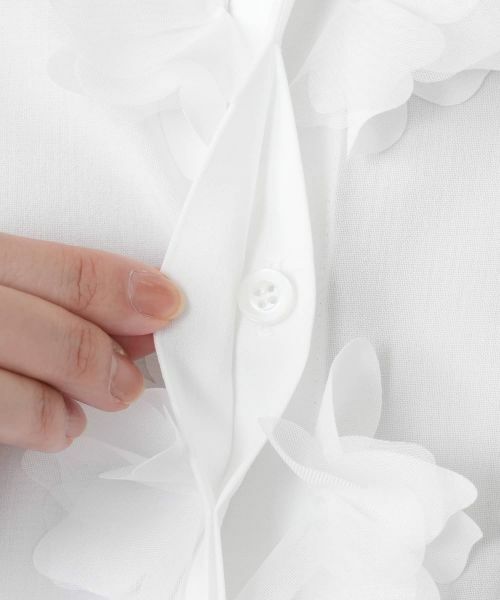 Leilian / レリアン シャツ・ブラウス | フラワーモチーフ比翼ブラウス | 詳細24