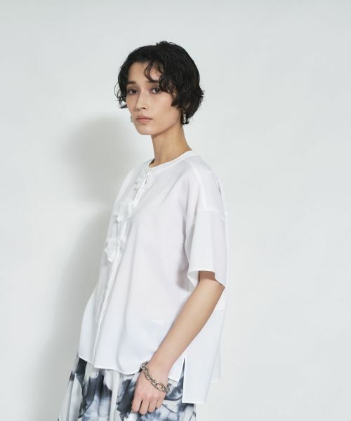 Leilian / レリアン シャツ・ブラウス | フラワーモチーフ比翼ブラウス | 詳細6