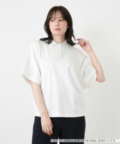 Leilian / レリアン ポロシャツ | ラメ襟付きポロシャツ