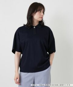 Leilian / レリアン ポロシャツ | ラメ襟付きポロシャツ