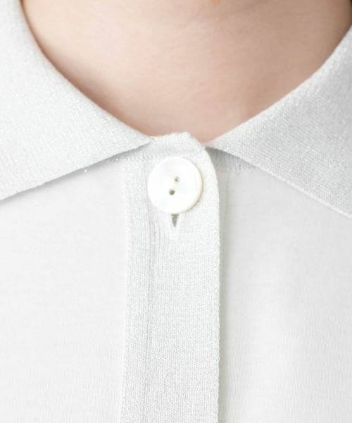 Leilian / レリアン ポロシャツ | ラメ襟付きポロシャツ | 詳細14