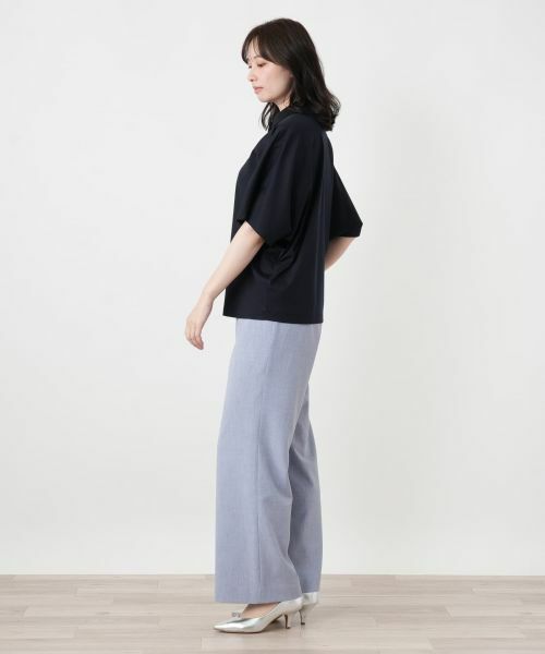 Leilian / レリアン ポロシャツ | ラメ襟付きポロシャツ | 詳細2