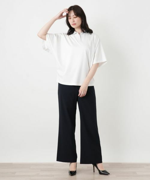 Leilian / レリアン ポロシャツ | ラメ襟付きポロシャツ | 詳細4