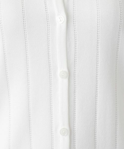 Leilian / レリアン カーディガン・ボレロ | 透かしストライプ編みカーディガン【Leilian WHITE LABEL】 | 詳細20