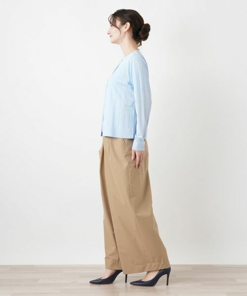 Leilian / レリアン カーディガン・ボレロ | 透かしストライプ編みカーディガン【Leilian WHITE LABEL】 | 詳細5