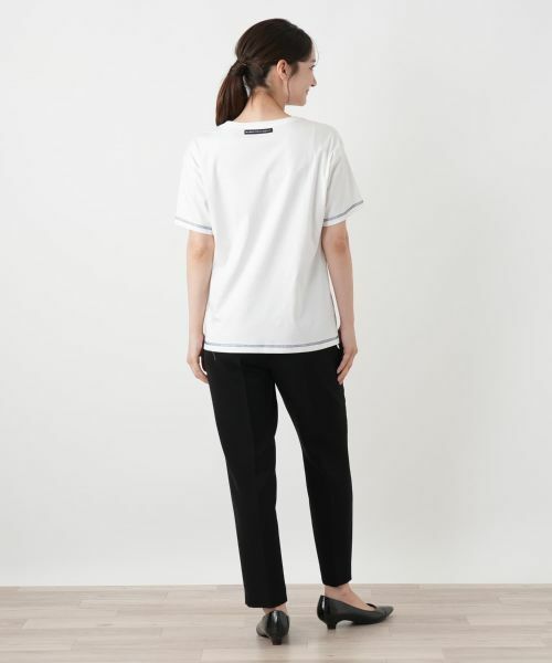 Leilian / レリアン Tシャツ | 鍵レース刺繍風プリントTシャツ【MUSE BY ROCHAS Premiere】 | 詳細3