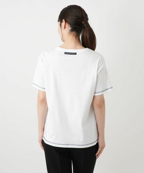 Leilian / レリアン Tシャツ | 鍵レース刺繍風プリントTシャツ【MUSE BY ROCHAS Premiere】 | 詳細6