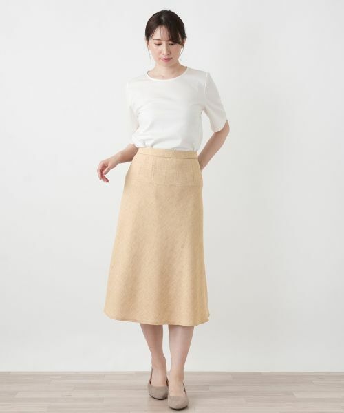 Leilian / レリアン ミニ・ひざ丈スカート | Aラインミディスカート【Leilian WHITE LABEL】 | 詳細1