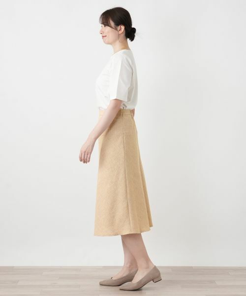 Leilian / レリアン ミニ・ひざ丈スカート | Aラインミディスカート【Leilian WHITE LABEL】 | 詳細2