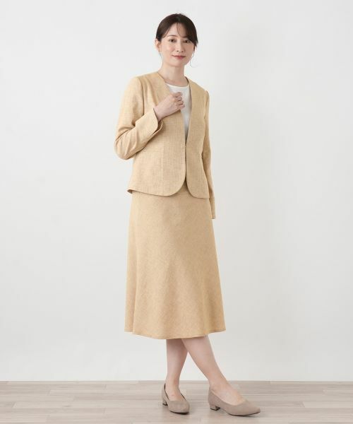 Leilian / レリアン ミニ・ひざ丈スカート | Aラインミディスカート【Leilian WHITE LABEL】 | 詳細4