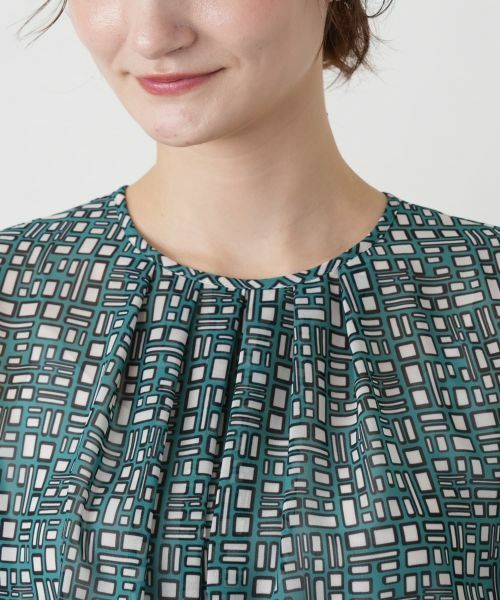 Leilian / レリアン シャツ・ブラウス | スカーフタイ幾何学柄ブラウス【Leilian WHITE LABEL】 | 詳細13