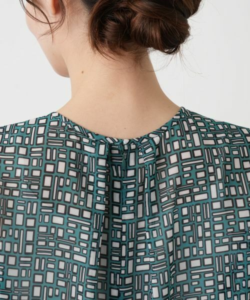Leilian / レリアン シャツ・ブラウス | スカーフタイ幾何学柄ブラウス【Leilian WHITE LABEL】 | 詳細14