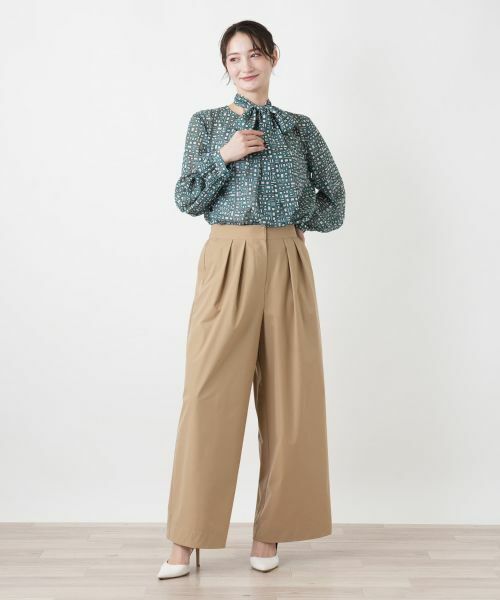 Leilian / レリアン シャツ・ブラウス | スカーフタイ幾何学柄ブラウス【Leilian WHITE LABEL】 | 詳細4