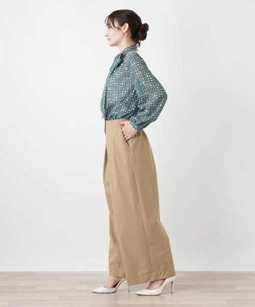 Leilian / レリアン シャツ・ブラウス | スカーフタイ幾何学柄ブラウス【Leilian WHITE LABEL】 | 詳細5