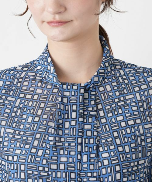 Leilian / レリアン ドレス | 幾何学柄フレアワンピース【Leilian WHITE LABEL】 | 詳細11