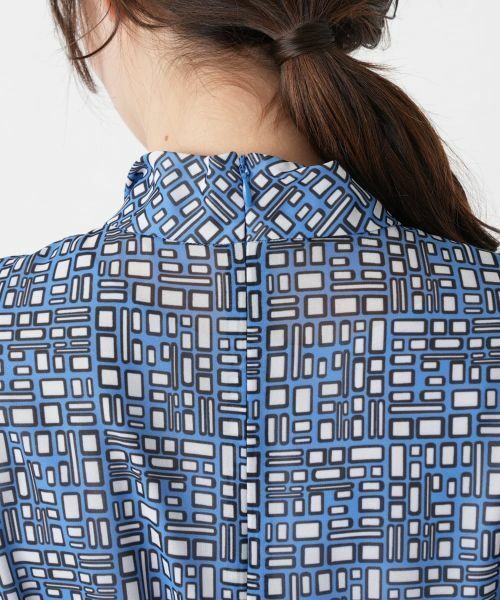 Leilian / レリアン ドレス | 幾何学柄フレアワンピース【Leilian WHITE LABEL】 | 詳細12