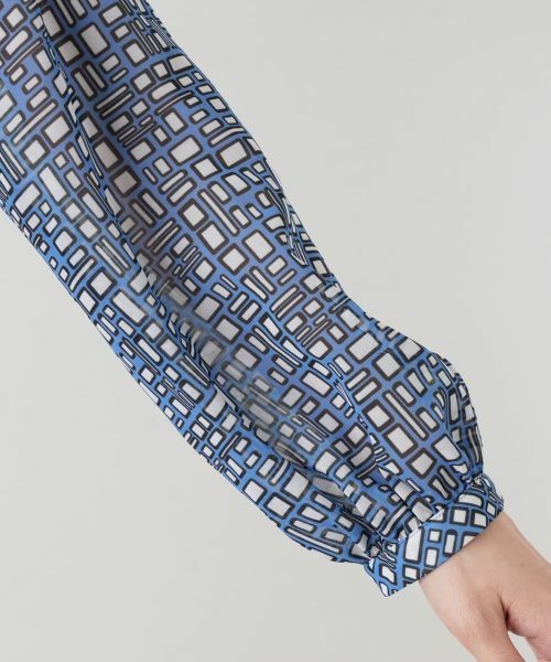 Leilian / レリアン ドレス | 幾何学柄フレアワンピース【Leilian WHITE LABEL】 | 詳細13