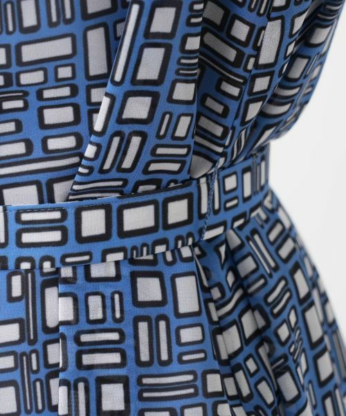 Leilian / レリアン ドレス | 幾何学柄フレアワンピース【Leilian WHITE LABEL】 | 詳細15