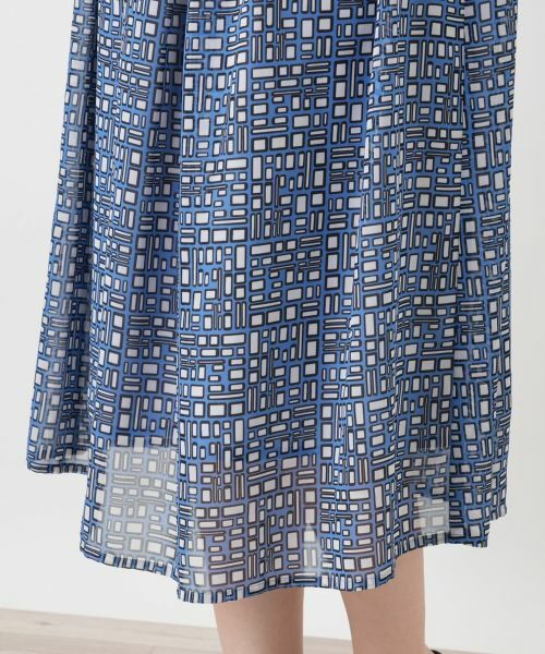 Leilian / レリアン ドレス | 幾何学柄フレアワンピース【Leilian WHITE LABEL】 | 詳細16