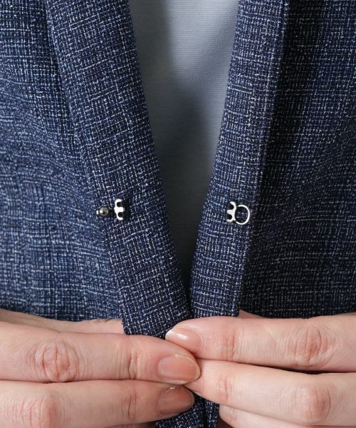 Leilian / レリアン テーラードジャケット | Vネックノーカラージャケット【Leilian WHITE LABEL】 | 詳細15