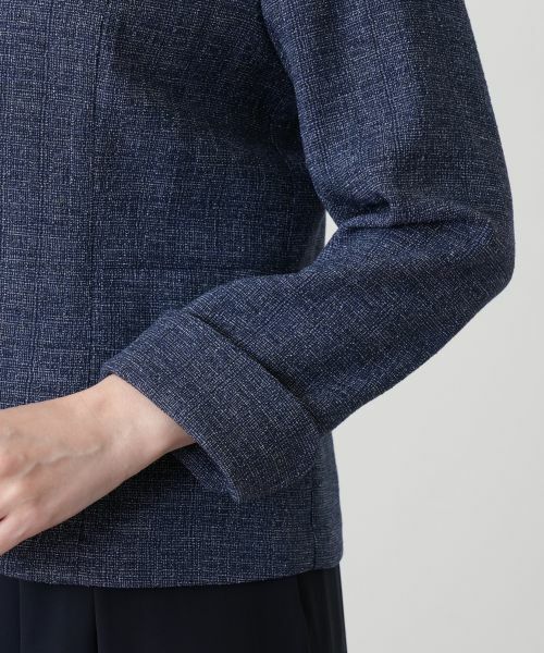 Leilian / レリアン テーラードジャケット | Vネックノーカラージャケット【Leilian WHITE LABEL】 | 詳細16