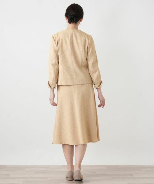 Leilian / レリアン テーラードジャケット | Vネックノーカラージャケット【Leilian WHITE LABEL】 | 詳細3