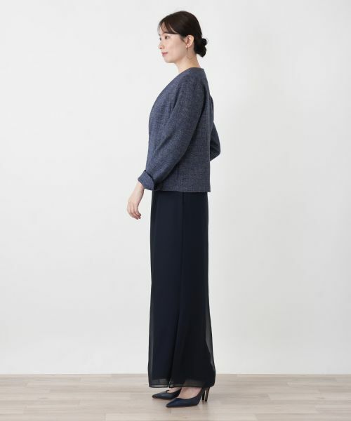 Leilian / レリアン テーラードジャケット | Vネックノーカラージャケット【Leilian WHITE LABEL】 | 詳細5