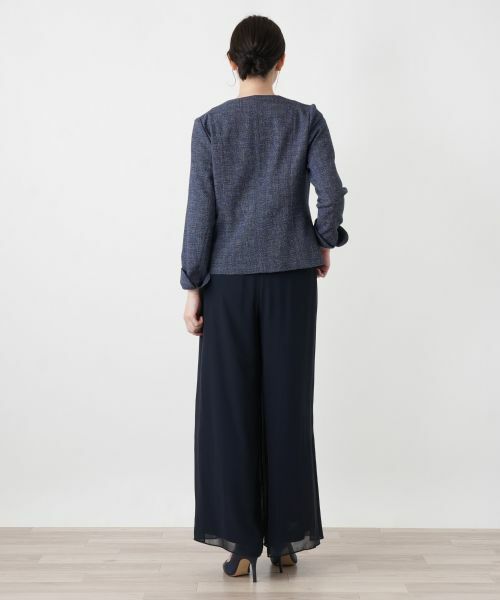 Leilian / レリアン テーラードジャケット | Vネックノーカラージャケット【Leilian WHITE LABEL】 | 詳細6