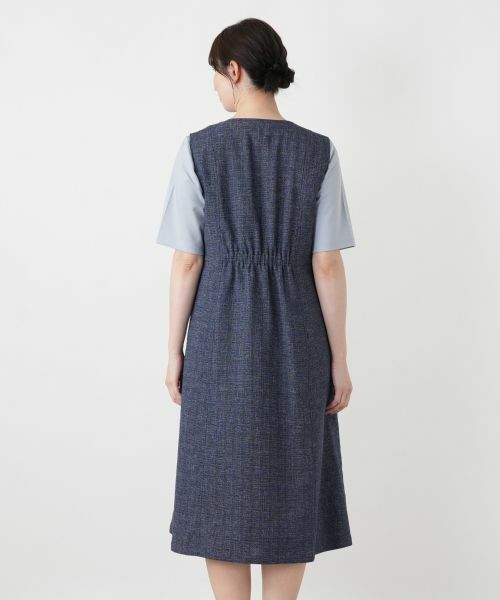 Leilian / レリアン ロング・マキシ丈ワンピース | Vネックジャンパースカート【Leilian WHITE LABEL】 | 詳細10