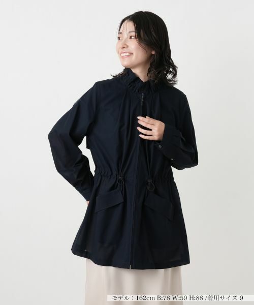 Leilian / レリアン その他アウター | フリルスタンドカラージャケット【Leilian WHITE LABEL】（ネイビー）