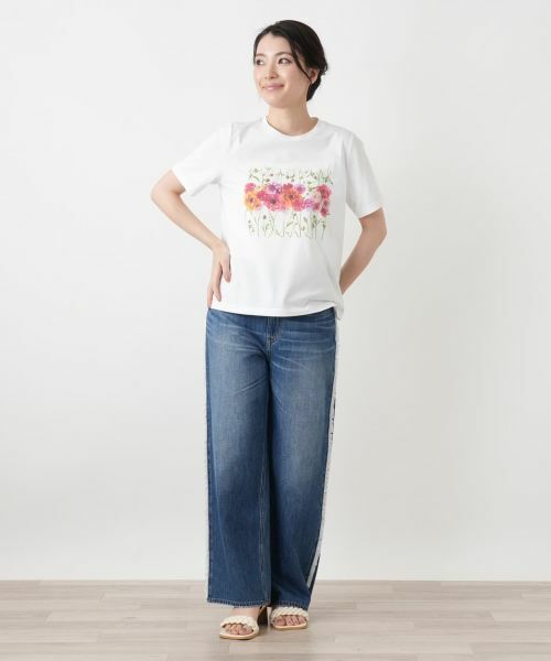 Leilian / レリアン Tシャツ | フラワープリントTシャツ【2026年5月カタログ】 | 詳細2