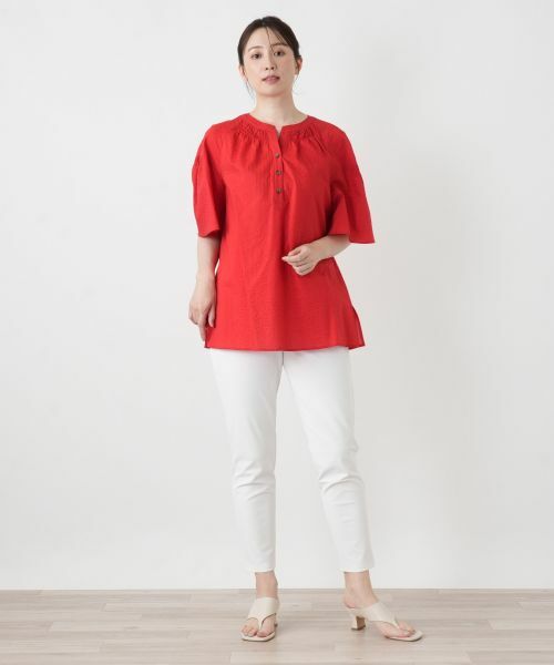 Leilian / レリアン シャツ・ブラウス | ヘンリーネックブラウス | 詳細4