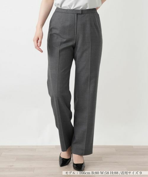 Leilian / レリアン その他パンツ | センタープレスパンツ（グレー系）