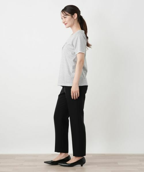 Leilian / レリアン カットソー | クラウン刺繍ナローボーダーTシャツ【MUSE BY ROCHAS Premiere】 | 詳細2