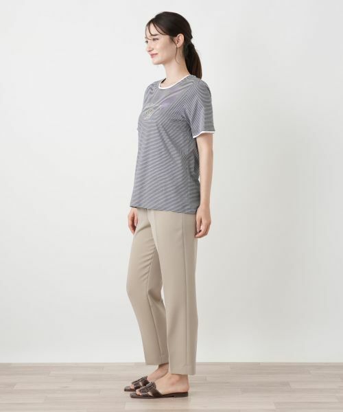 Leilian / レリアン カットソー | クラウン刺繍ナローボーダーTシャツ【MUSE BY ROCHAS Premiere】 | 詳細5