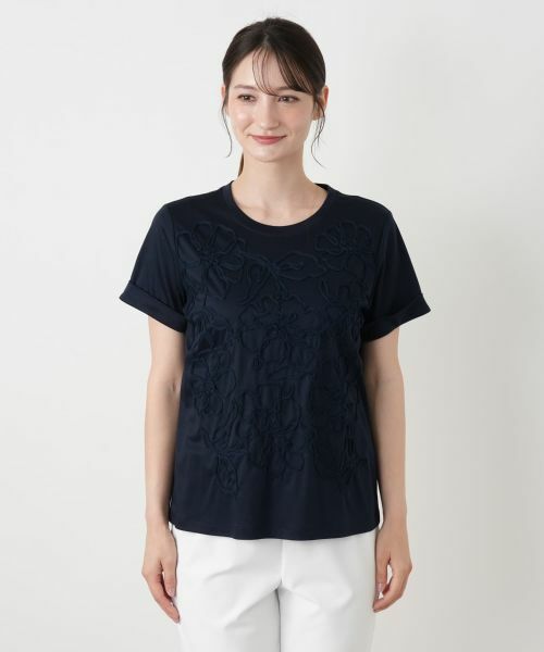 Leilian / レリアン カットソー | 刺繍クルーネックカットソー【MUSE BY ROCHAS Premiere】 | 詳細7