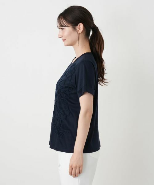 Leilian / レリアン カットソー | 刺繍クルーネックカットソー【MUSE BY ROCHAS Premiere】 | 詳細8