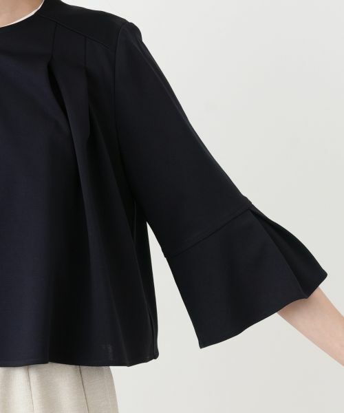 Leilian / レリアン テーラードジャケット | ノーカラーフレアジャケット | 詳細10